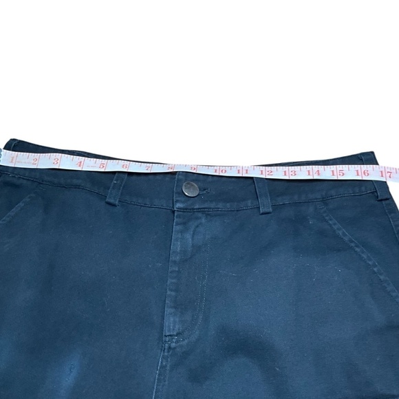 MAISON COTERIE 100% Cotton Black Cargo Denim Jeans Adjustable Hems Multi-Pocket - Picture 6 of 12